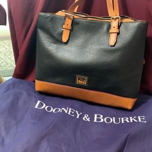Dooney & Burke Black and Tan leather bag.